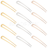 12Pcs 3 Colors Alloy Hair Forks Findings AJEW-GO0001-50-1