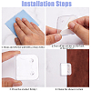 5 Sets Self Adhesive ABS Plastic Shower Curtain Clips DIY-CN0003-12-5