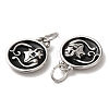 304 Stainless Steel Enamel Pendants STAS-A080-43P-06-2