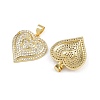 Brass Micro Pave Cubic Zirconia Pendants ZIRC-I367-07G-01-2