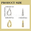 2Pcs Brass Cubic Zirconia Enhancer Shortener Bails ZIRC-YW0001-29G-3