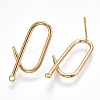 Brass Stud Earring Findings KK-T038-276G-1