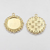 Zinc Alloy Pendant Settings for Cabochon & Rhinestone PALLOY-A15290-G-NR-2
