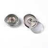 Snap Button Making Brass Snap Buttons with Clear Glass Cabochons BUTT-MSMC002-08-3