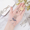   Woven Net/Web with Feather Alloy Keychain KEYC-PH0001-19-3