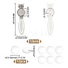 12Pcs Owl Tibetan Style Alloy Bookmarks Cabochon Settings TIBE-HY0001-08-2