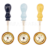 Beech Handle Wax Sealing Stamp Melting Brass Spoon TOOL-CP0001-11-1
