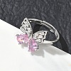 Brass & Cubic Zirconia Finger Rings CU-CBA7E55-10P-3