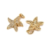 Brass Micro Pave Cubic Zirconia Pendants KK-I358-065G-01-2