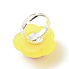 Jelly Color 3D Resin Adjustable Ring RJEW-JR00458-5