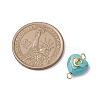 Mixed Gemstone Heart Links Connector Charms with Golden Tone Sun Moon Star Metal Slices PALLOY-JF02762-2