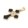 Ion Plating(IP) 304 Stainless Steel Enamel Rhinestone Pendants STAS-Q325-05B-G-2