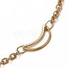 304 Stainless Steel Cable Chain Anklets X-AJEW-H104-05G-2