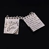 Ideas for Valentines Day Gifts for Him Zinc Alloy Love Note Pendants PALLOY-A15463-AS-LF-1