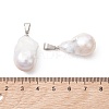 Natural Baroque Keshi Pearl Pendants PALLOY-JF05461-2