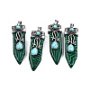 Synthetic Malachite Pendants G-S292-05C-1