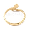 304 Stainless Steel Snake Open Cuff Rings RJEW-D002-47G-2