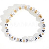 Minimalist ABS Imitatiom Pearl Round Beads Stretch Bracelets for Women EC7988-1-1