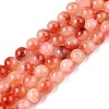 Dyed Natural White Jade Beads Strands G-T138-6mm-210-18-4