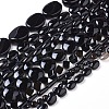 Natural Black Agate Beads Strands G-F591-02-4