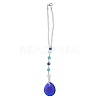 Teardrop with Evil Eye  Pendant Decoration HJEW-JM01018-3