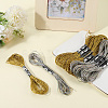 10 Skeins 2 Colors 12-Ply Metallic Polyester Embroidery Floss OCOR-CY0002-06-7