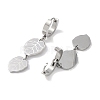 Leaf 304 Stainless Steel Dangle Earrings EJEW-L283-046P-2