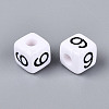 Opaque Acrylic European Large Hole Beads SACR-N020-01B-10-2