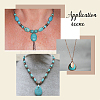 24Pcs 6 Styles Synthetic Turquoise Pendants Sets G-AR0005-22-5