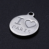 201 Stainless Steel Charms STAS-S105-T750-2