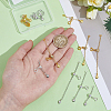 12Pcs Brass End with Chain FIND-NB00004-3