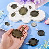 10Pcs 5 Style Alloy Pendant Cabochon Settings HJEW-TAC0119-6