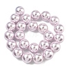 Electroplated Shell Pearl Beads Strands BSHE-G041-16mm-06-4