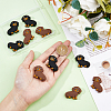 12Pcs 2 Colors Dog Food Grade Eco-Friendly Silicone Focal Beads FIND-DC0005-16-3