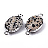 Natural Dalmatian Jasper Links/Connectors G-T131-102-16-3