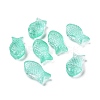 Transparent Spray Painted Glass Beads GLAA-I050-10C-1