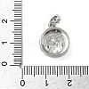925 Sterling Silver Pave Cubic Zirconia Pendants STER-B009-01A-04-3
