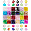   24 Colors Spray Painted Crackle Glass Beads GLAA-PH0002-49A-1
