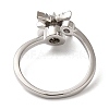 Rotatable Cat Eye Open Ring with Cubic Zirconia RJEW-Q776-01G-01-5
