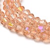 Transparent Electroplate Glass Beads Strands GLAA-F029-2mm-D15-3