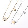 304 Stainless Steel Pendant Necklaces NJEW-L166-16-1