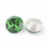 Pointed Back & Back Plated Glass Rhinestone Cabochons RGLA-J012-8mm-291-3