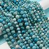 Natural Gemstone Hemimorphite Round Beads Strands G-L145-6mm-01-3