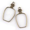 Rack Plating Alloy Bottle Open Back Bezel Pendants X-PALLOY-S047-31F-FF-1