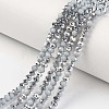 Electroplate Opaque Glass Beads Strands EGLA-A034-P8mm-M09-1