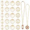 20Pcs 4 Styles Alloy Open Back Bezel Big Pendants FIND-SP0005-99-1