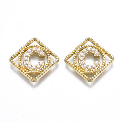 Rack Plating Alloy CAbochons PALLOY-S132-222C-RS-1