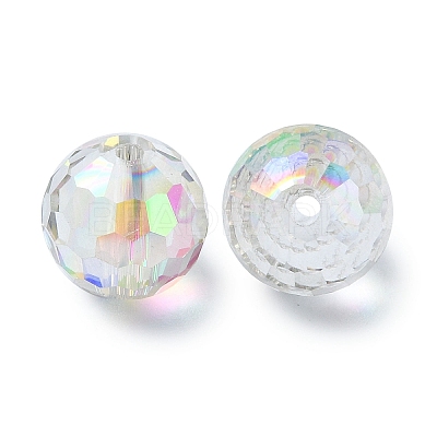 Half Rainbow Plated Glass Beads X-EGLA-P059-02B-HR02-1