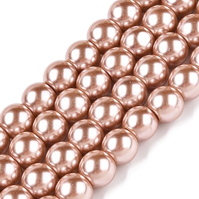 Baking Paint Glass Pearl Round Bead Strands HY-Q003-10mm-11-1