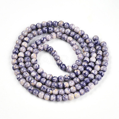 Baking Paint Glass Beads Strands DGLA-N003-6mm-C08-1